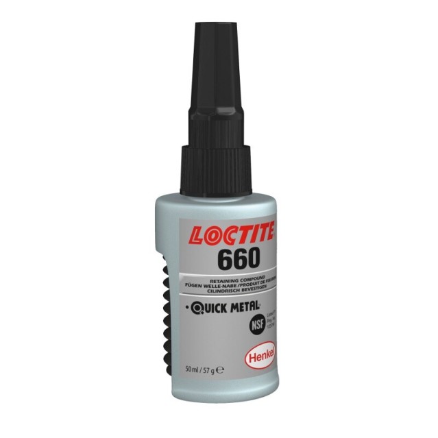 LOCTITE® 660 50ml, argento - composto di bloccaggio ad alta resistenza con buon riempimento delle fughe