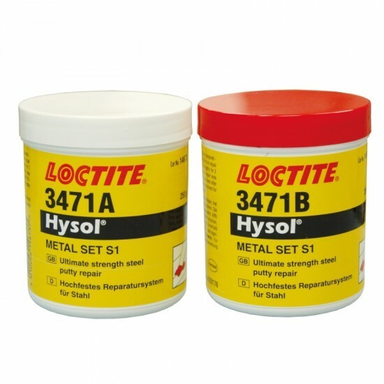 LOCTITE® EA 3471 500g, grau - 2-teiliger, stahlverstärkter Epoxid-Reparaturklebstoff, der nicht absackt