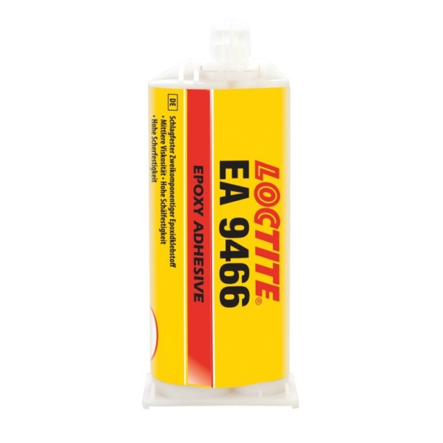 LOCTITE® EA 9466 50ml, gelb - 2-komponentiger, vielseitig einsetzbarer, gehärteter Epoxidharzklebstoff für strukturelle Verklebungen