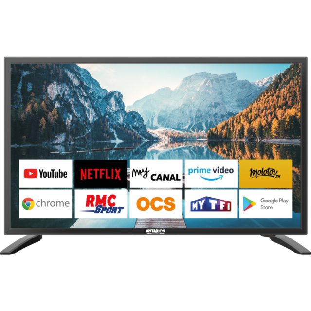 Antarion Smart TV Televisión 27 pulgadas DVBT-2 12 / 24 / 220 V