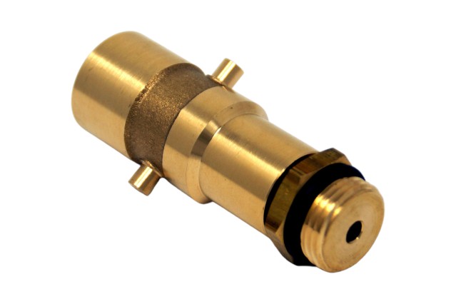 Bayonet LPG adapter 21,8 mm incl. filter, 80 mm - brass