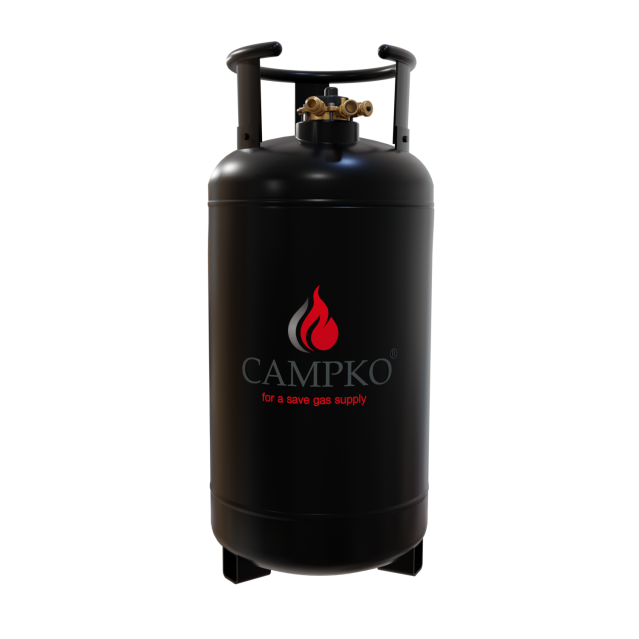 CAMPKO refillable gas bottle 36 litres with 80% multivalve (DE)