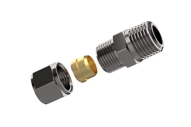 DREHMEISTER raccord à compression, droit - filetage 1/4 » vers raccord de tuyau 8 mm