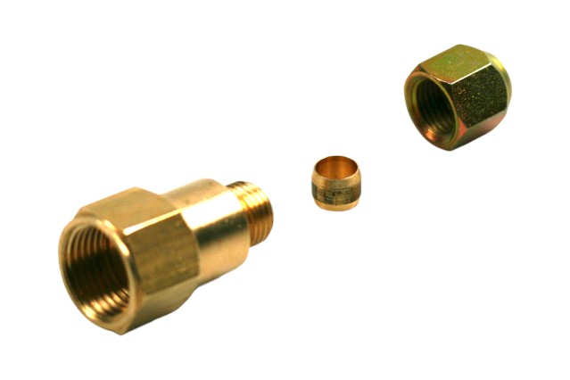 DREHMEISTER adaptador de llenado 3/4-16 UNF --> G1/4 (manguera de llenado a tubo de cobre de 8 mm)