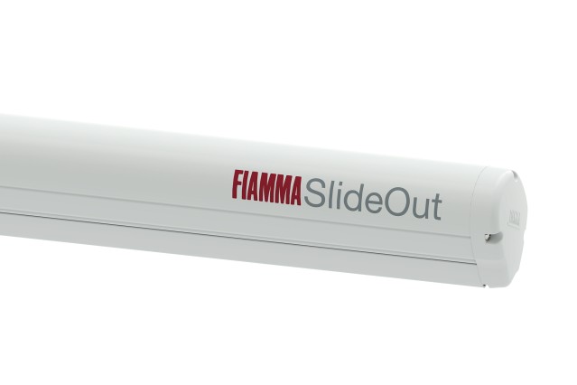 FIAMMA Slide Out toldo autocaravana - carcasa blanco, color del tejido Royal Grey