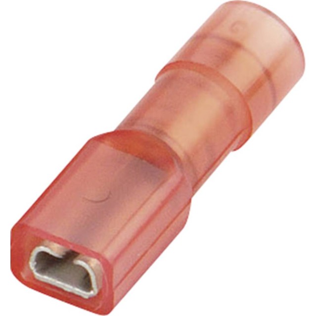 Réceptacle pour câble dépaisseur 0.5-1.0 mm² - largeur 2.8mm - isolé polyamide 6.6 - rouge