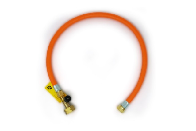 [2023] Tuyau de gaz haute pression G.8 W21.8 x 1.814 - L.H. x M20x1.5 - 750 mm avec dispositif de sécurité à la rupture du flexible