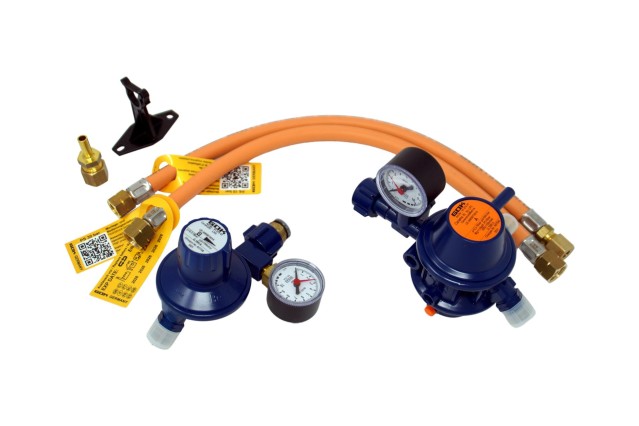 GOK 2 - gas cylinder system Caramatic BasicTwo 50 mbar 1,5 kg/h