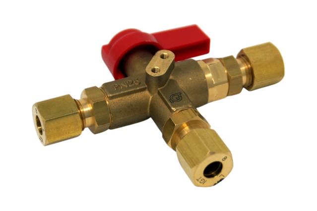Changeover valve LPG (propane/ butane) 8 mm