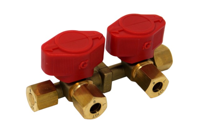 Twoway-valve LPG (propane/ butane) 8 mm outlet 8 mm