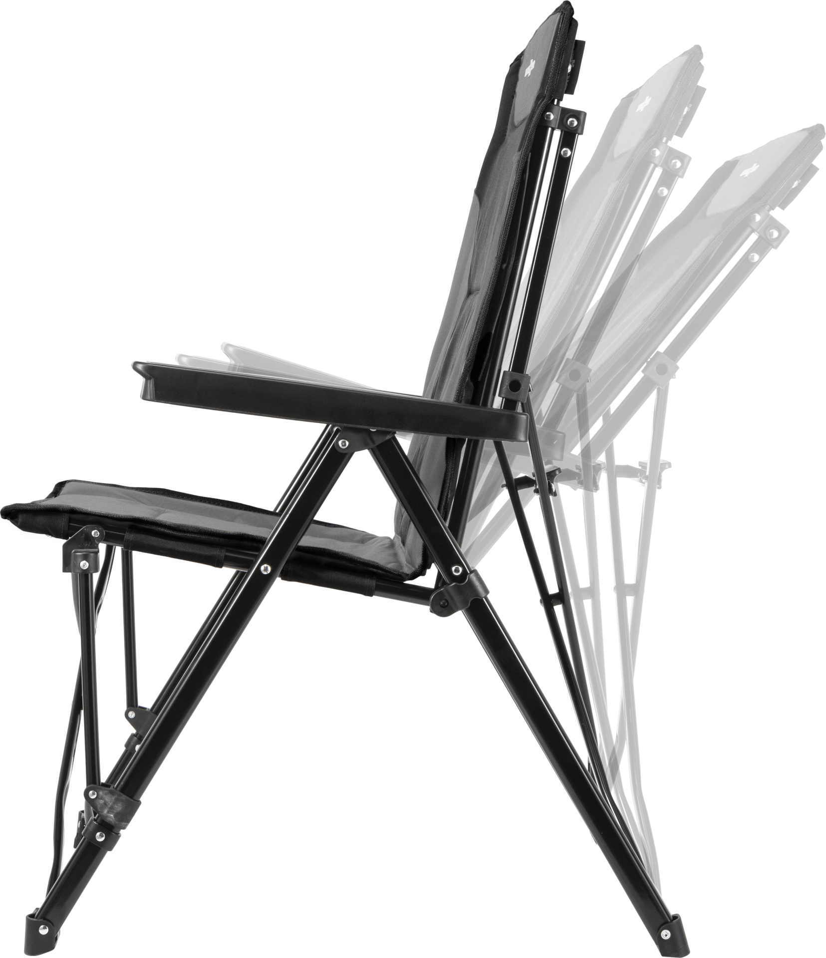 BRUNNER® Raptor Recliner Campingliege mit Liegefunktion Schwarz/Weiß