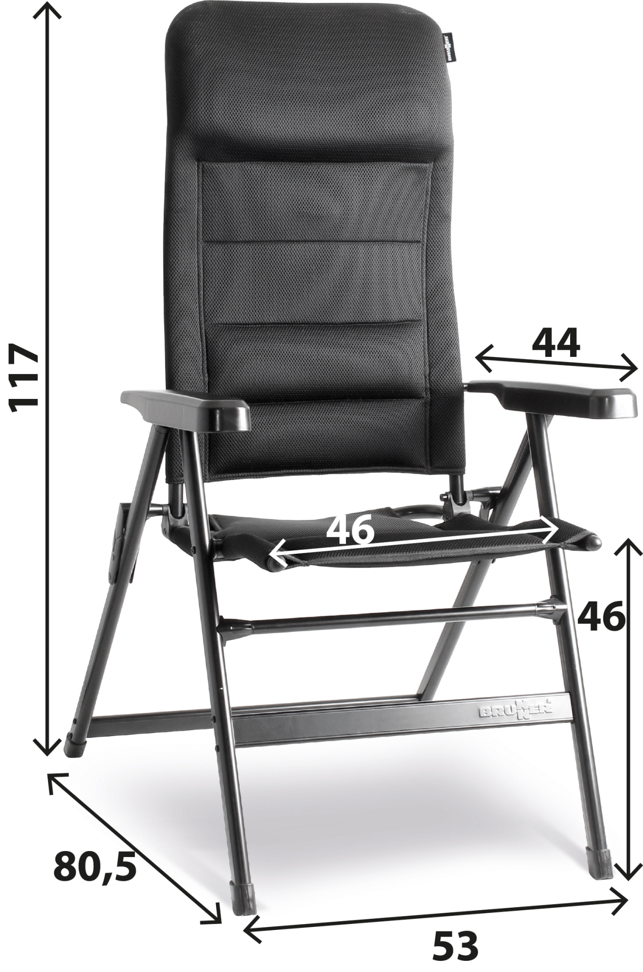 BRUNNER® Aravel 3D SMALL black Campingstuhl