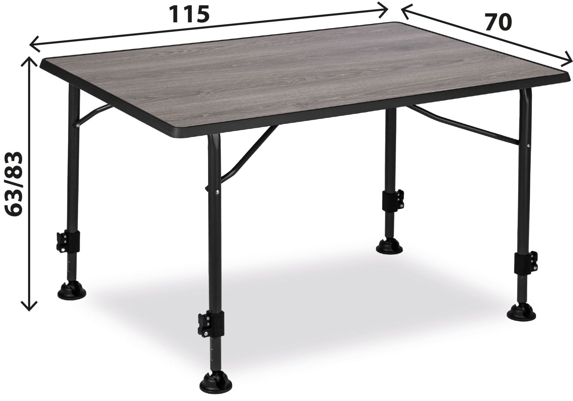 BRUNNER® Linear Greywood 115 Campingtisch