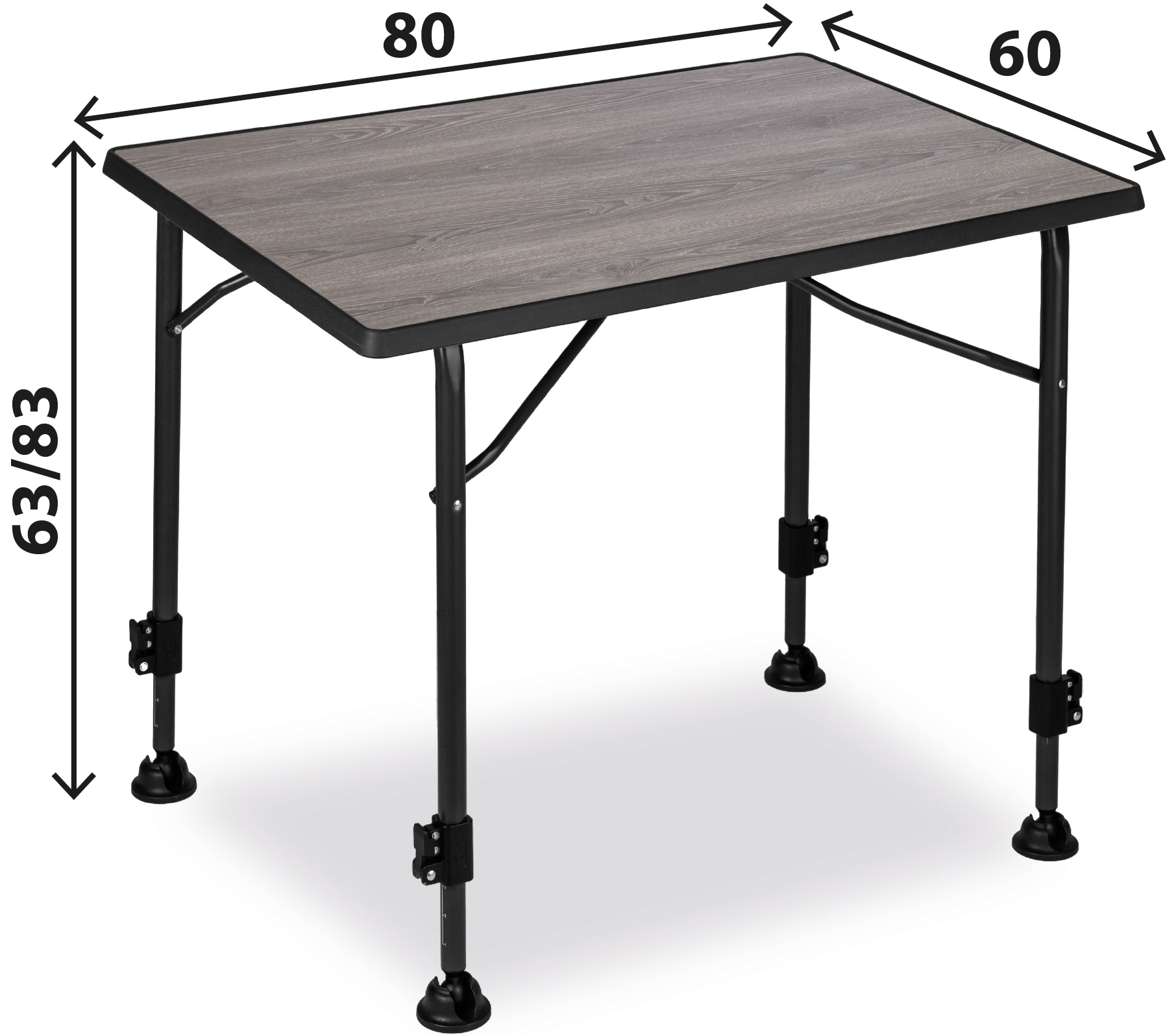 BRUNNER® Linear Greywood 80 Campingtisch