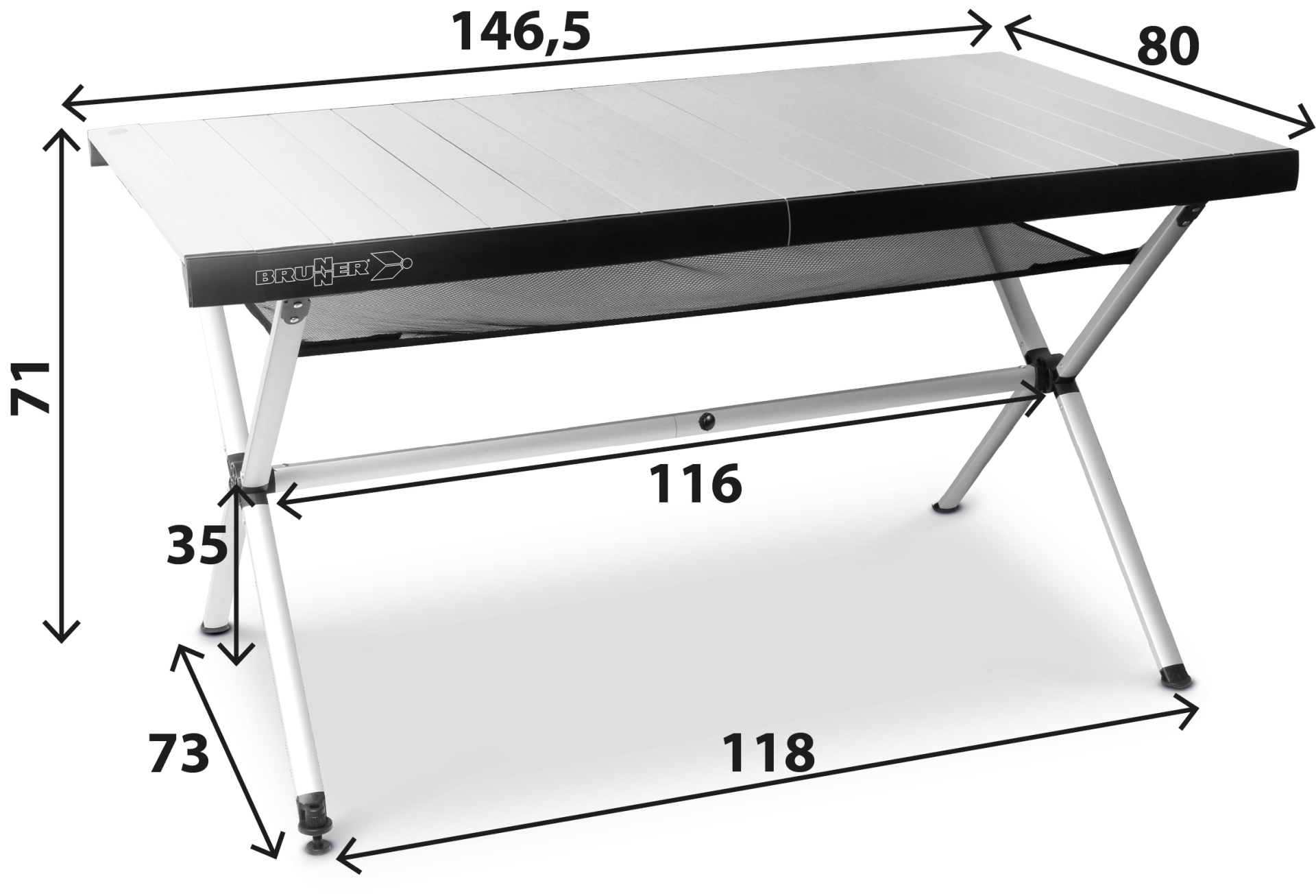 BRUNNER® Accelerate Compack 6 Campingtisch