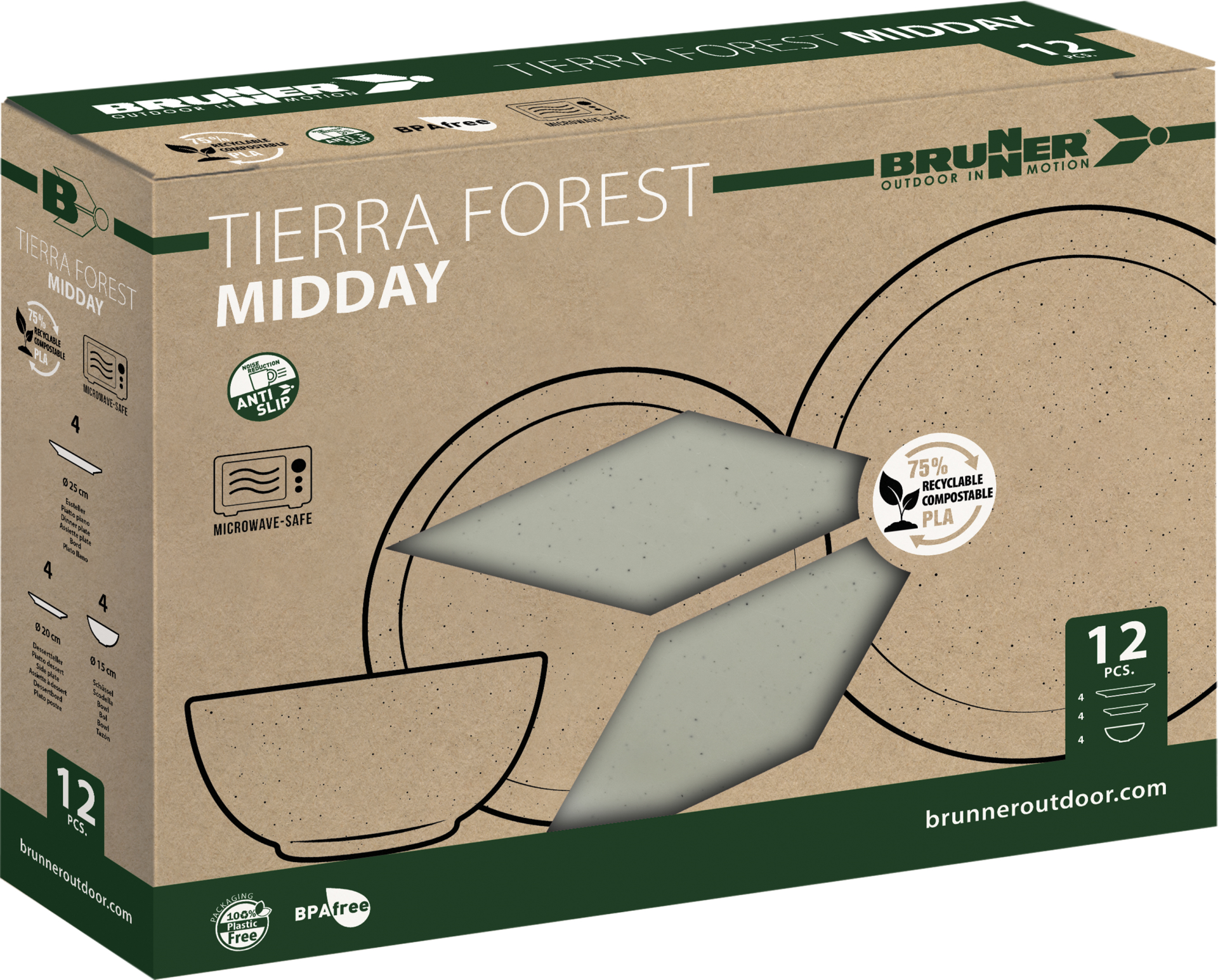 BRUNNER® Midday PLA Tierra Forest Geschirr-Set Tierra Forest