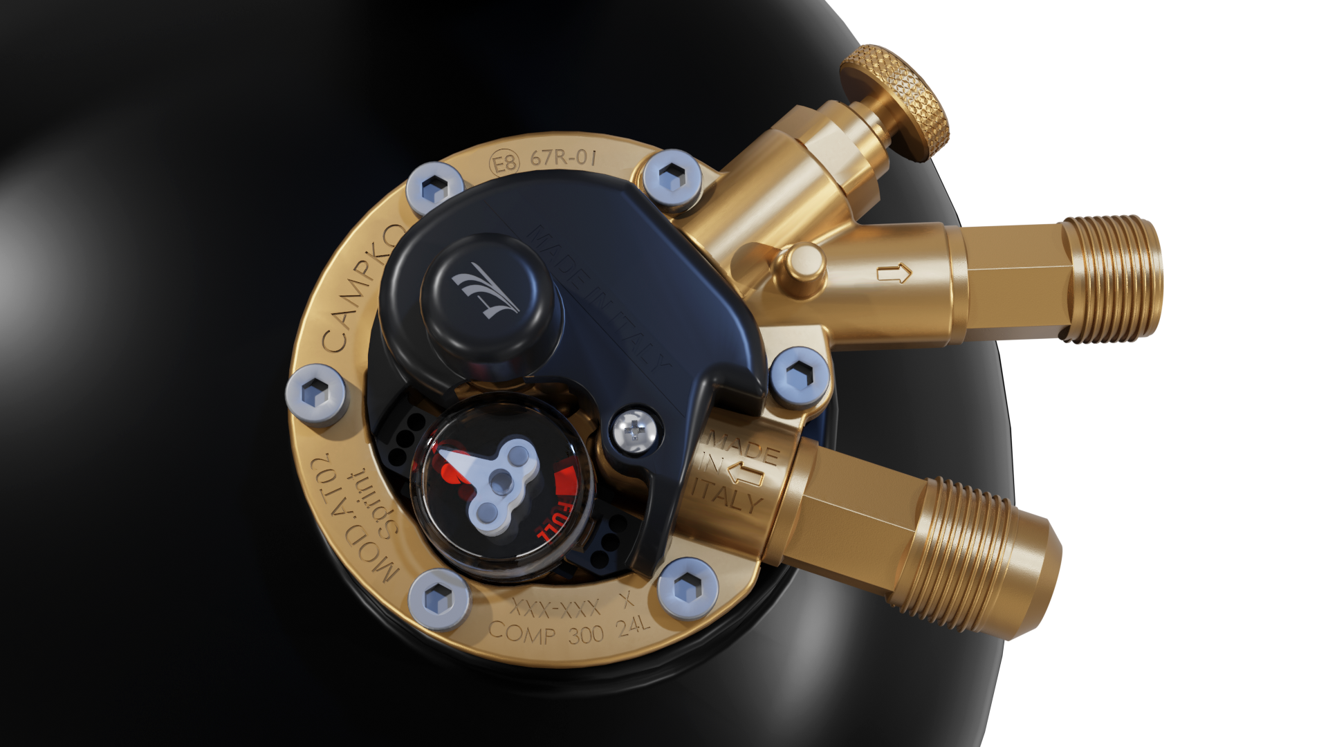 CAMPKO Gastankflasche 15-36 Liter mit 80% Multiventil