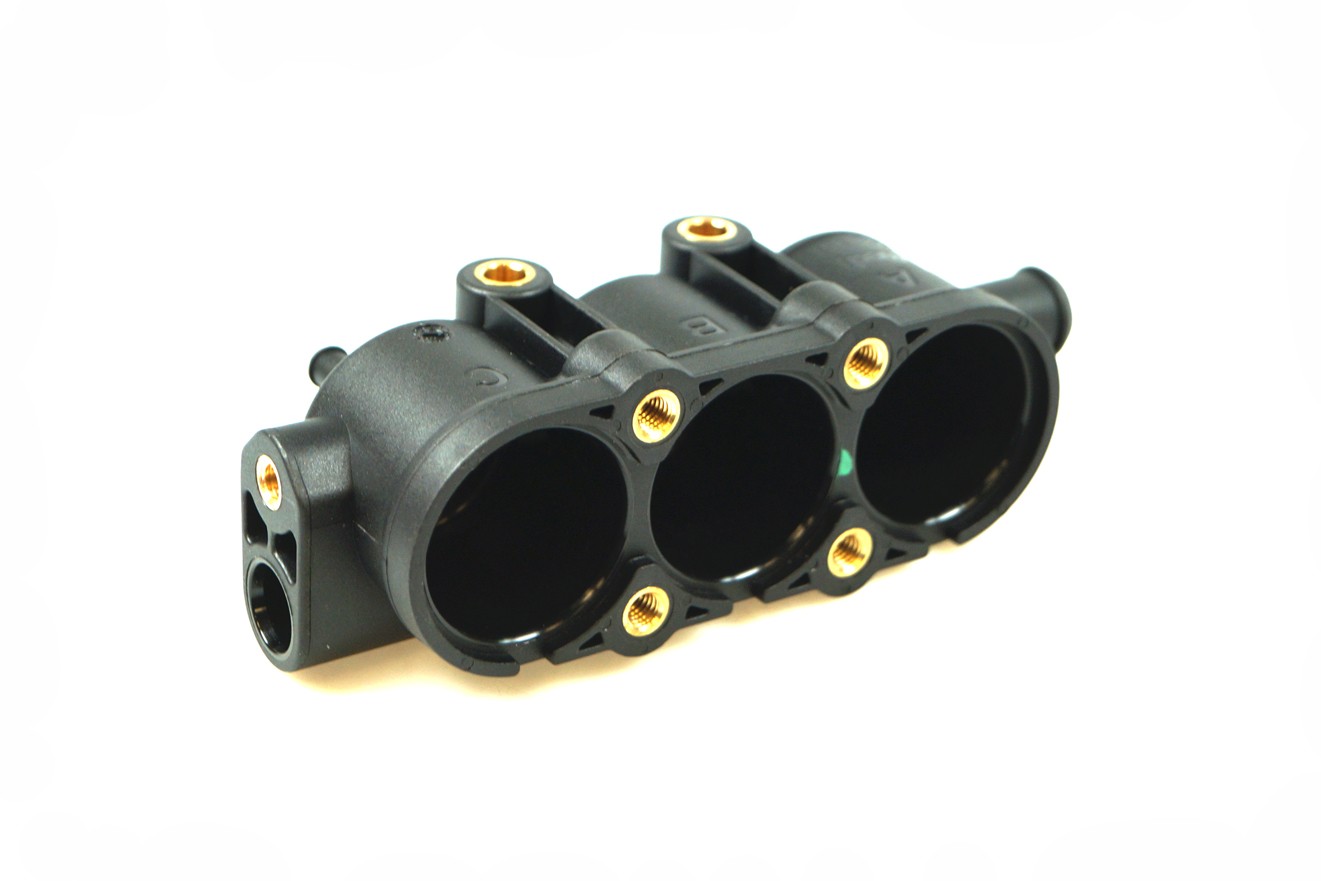 Landi Renzo Injektorleiste 3 Zylinder mit Sensorstutzen für MED GI25 Injektoren