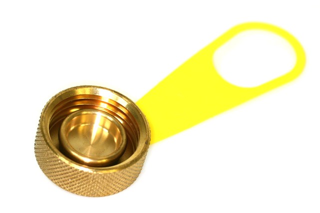 Cover for ACME filling valve with holder tape