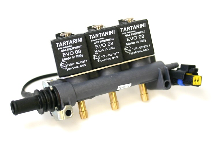 Tartarini rail iniettore 3 cilindri EVO08G con sensore temperatura