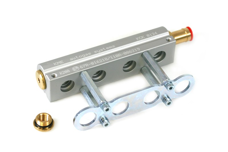 HANA listello iniettore 4 cilindri in alluminio per iniettori H2001 67R-01