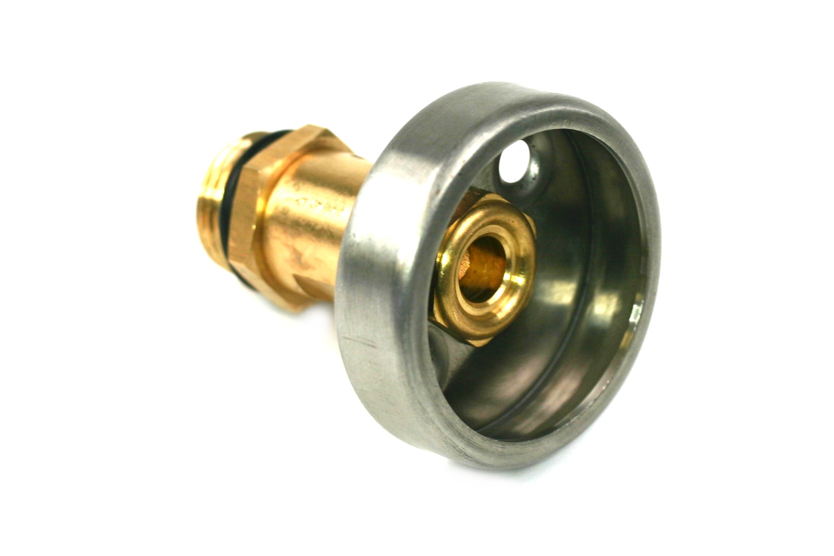 DISH LPG adapter 21,8 mm incl. filter, 60 mm - brass