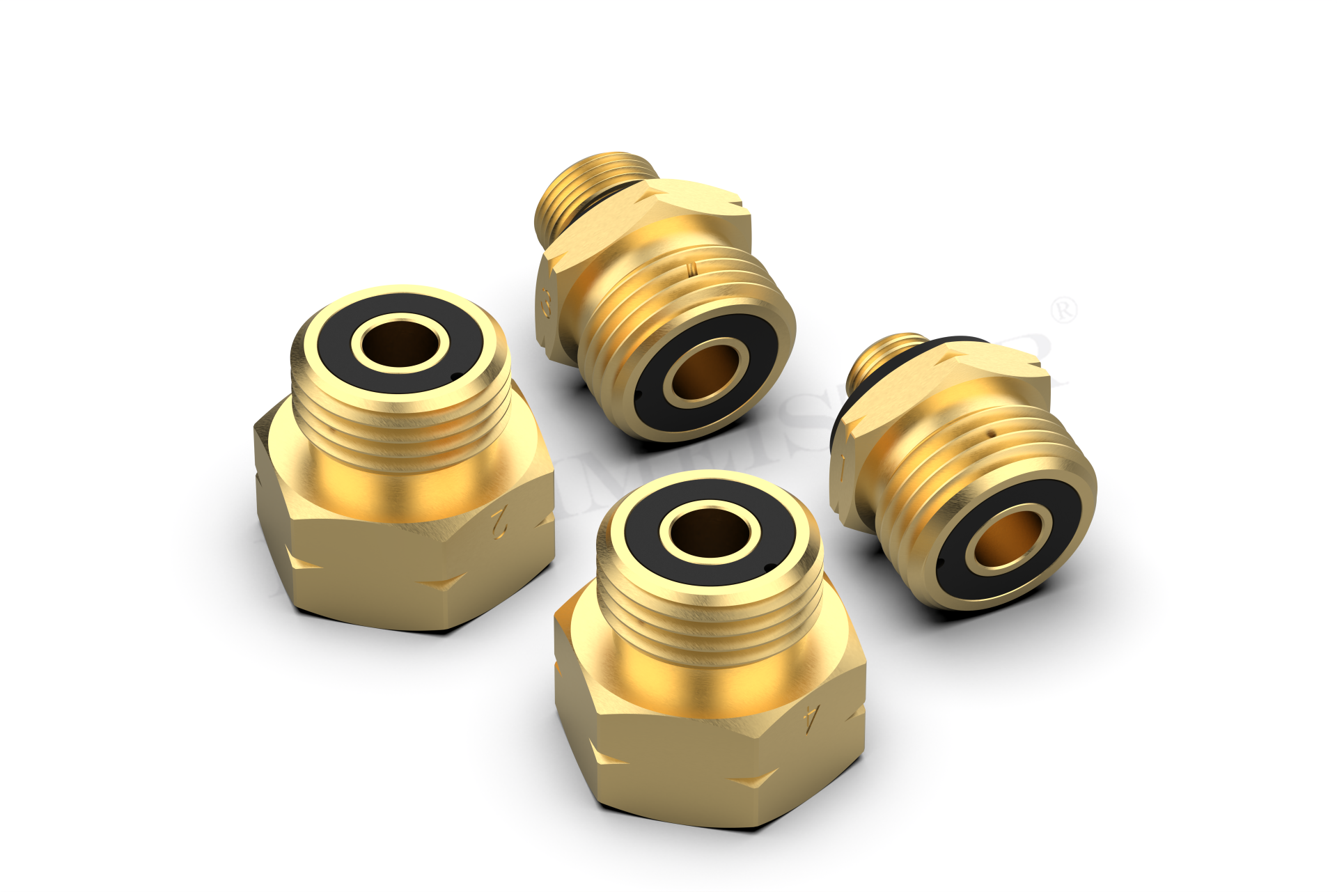 DREHMEISTER Gas Flaschen Adapter Set EU inkl. Etui - Gas-Entnahme (4-teilig)