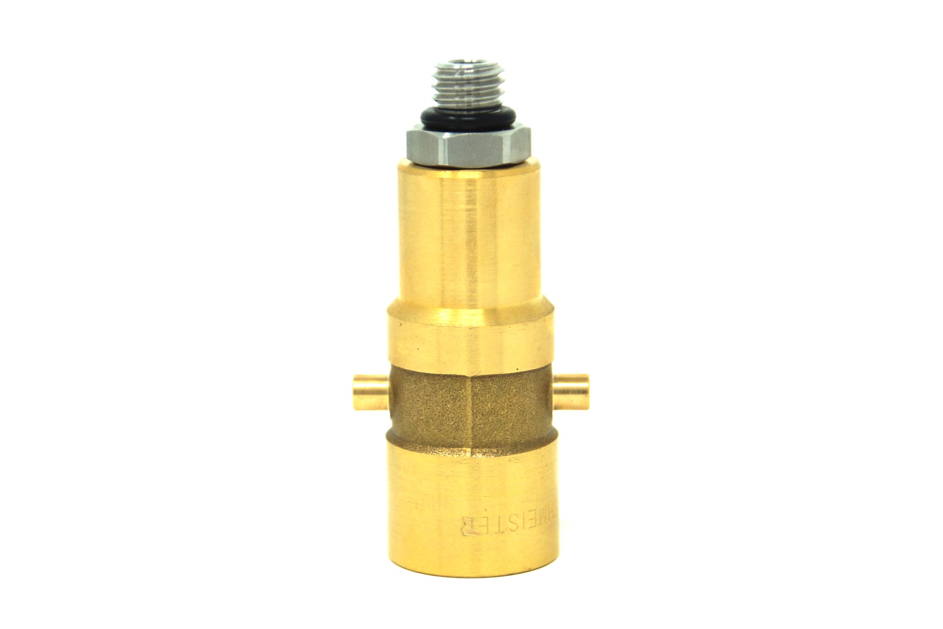 DREHMEISTER Bayonet LPG adapter M12 brass with stainless steel connection, L=67 mm