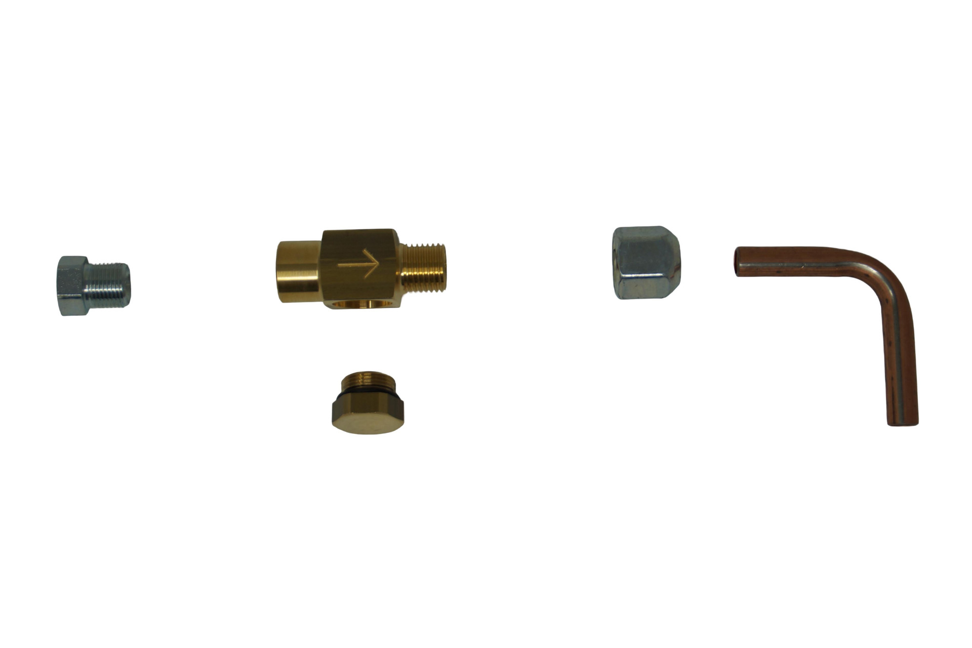 Tomasetto Kit für externes Absperrventil vor dem Verdampfer (2 x 8 mm Kupfer)