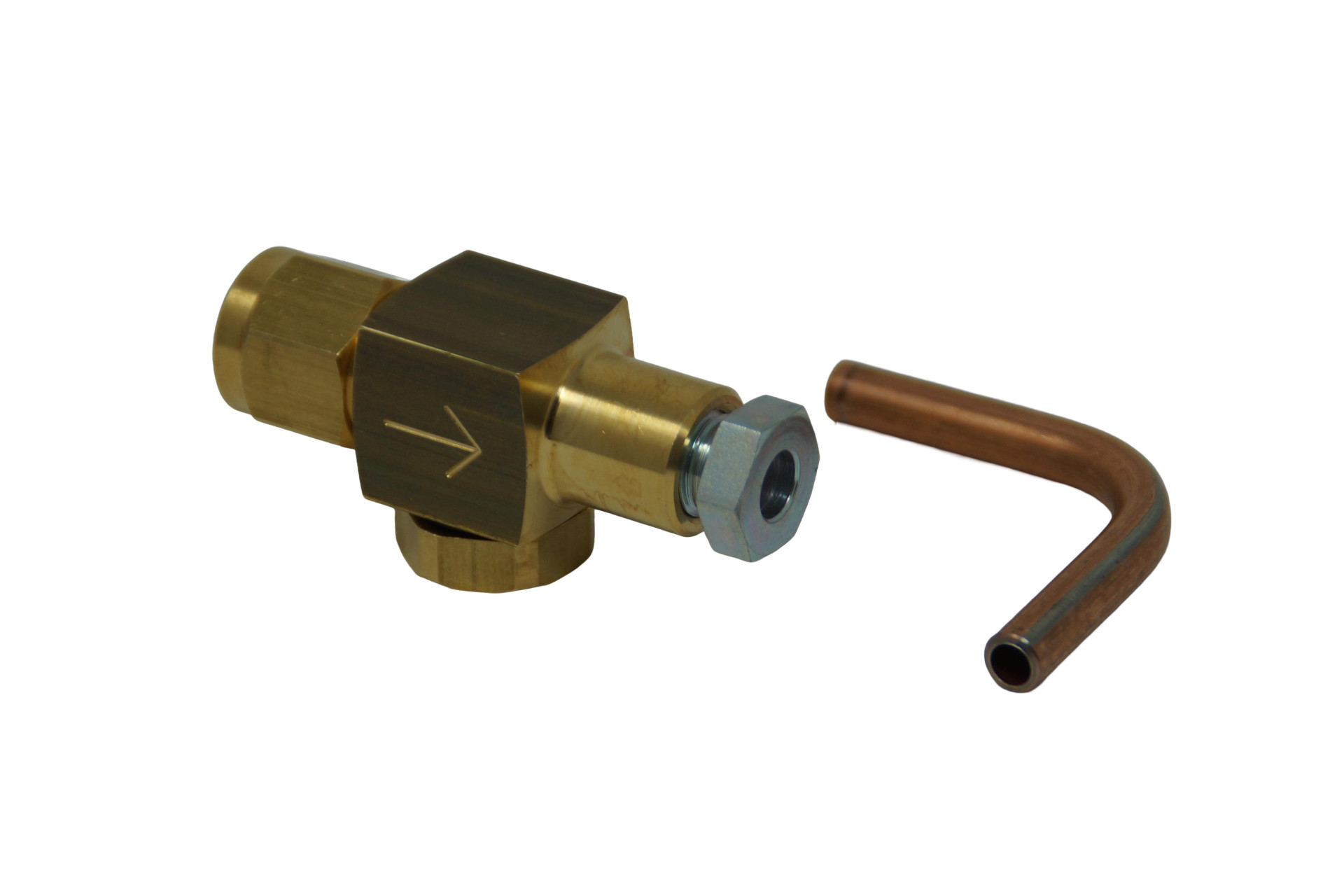 Tomasetto Kit per valvola di intercettazione esterna a monte del Vaporizzatore (linea flessibile da 6 mm su rame da 6 mm)