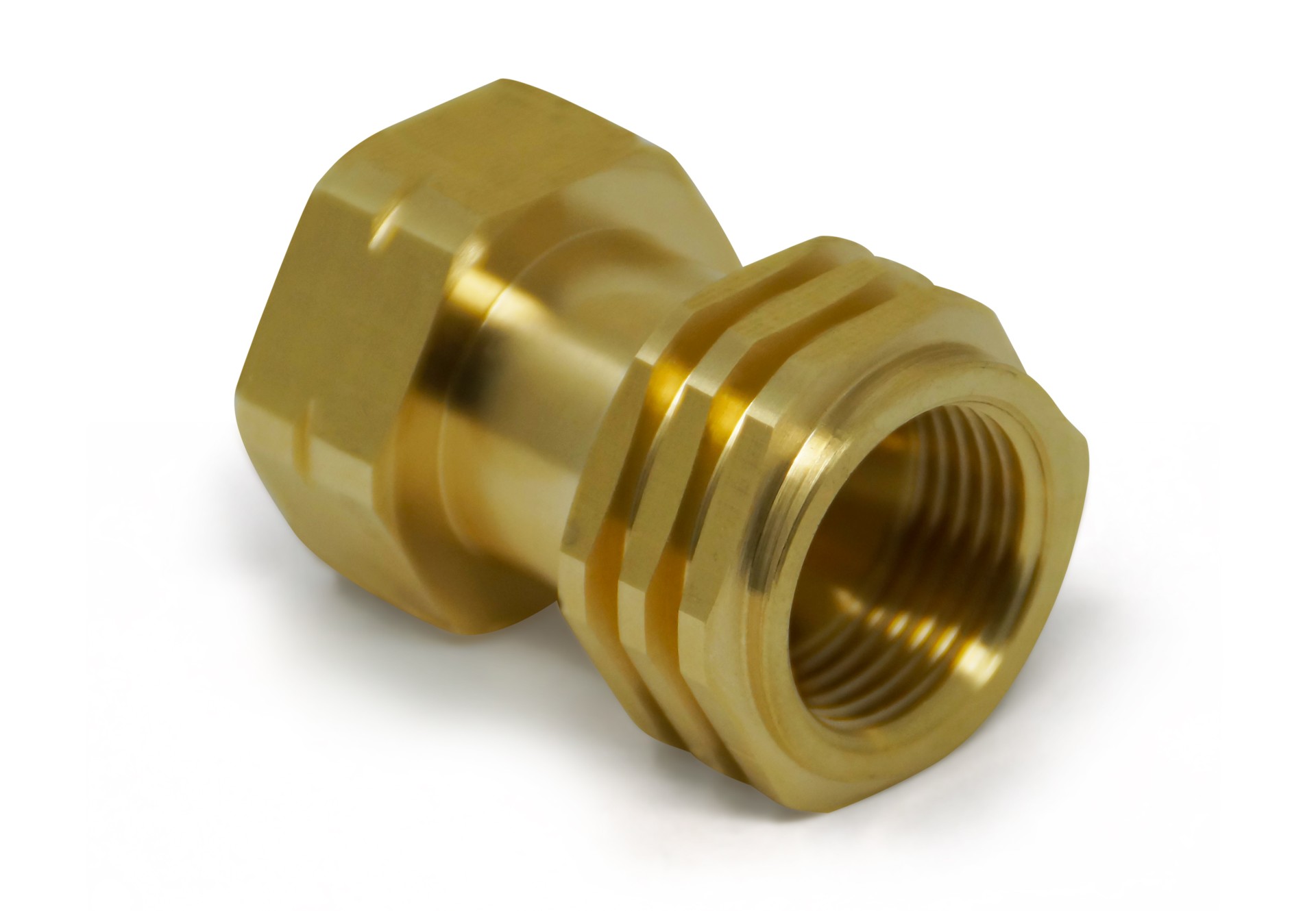 DREHMEISTER Adapter for USA Gas Regulator to German Propane Cylinder 3/8 Type 1 QCC (ACME) -> G.12 W21,8 x 1/14 LH