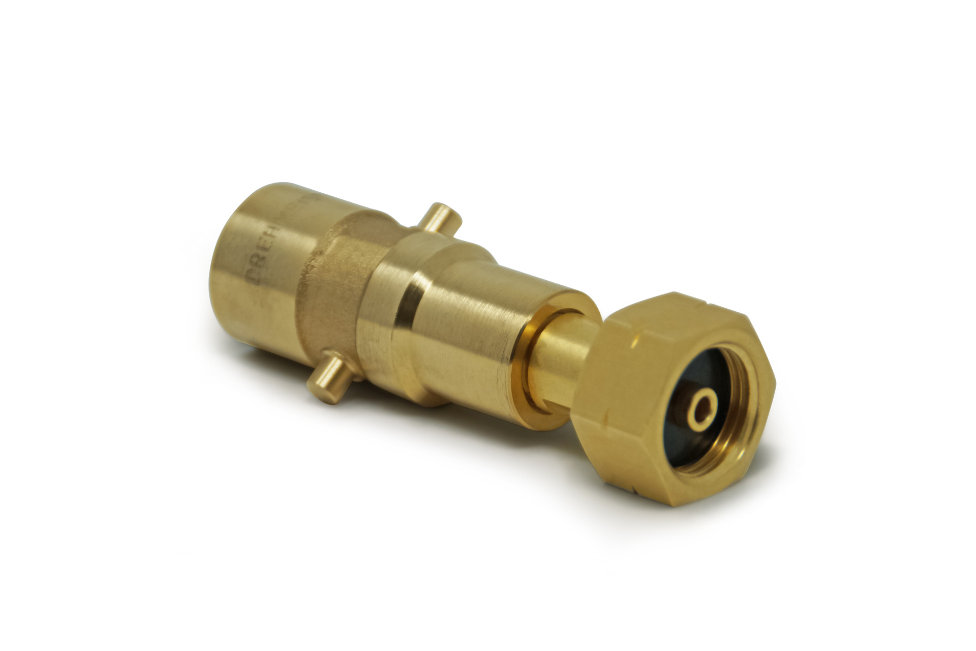 DREHMEISTER Bayonet gas cylinder adapter camping gas adapter W21.8x1/14 LH (G.5) - 95mm