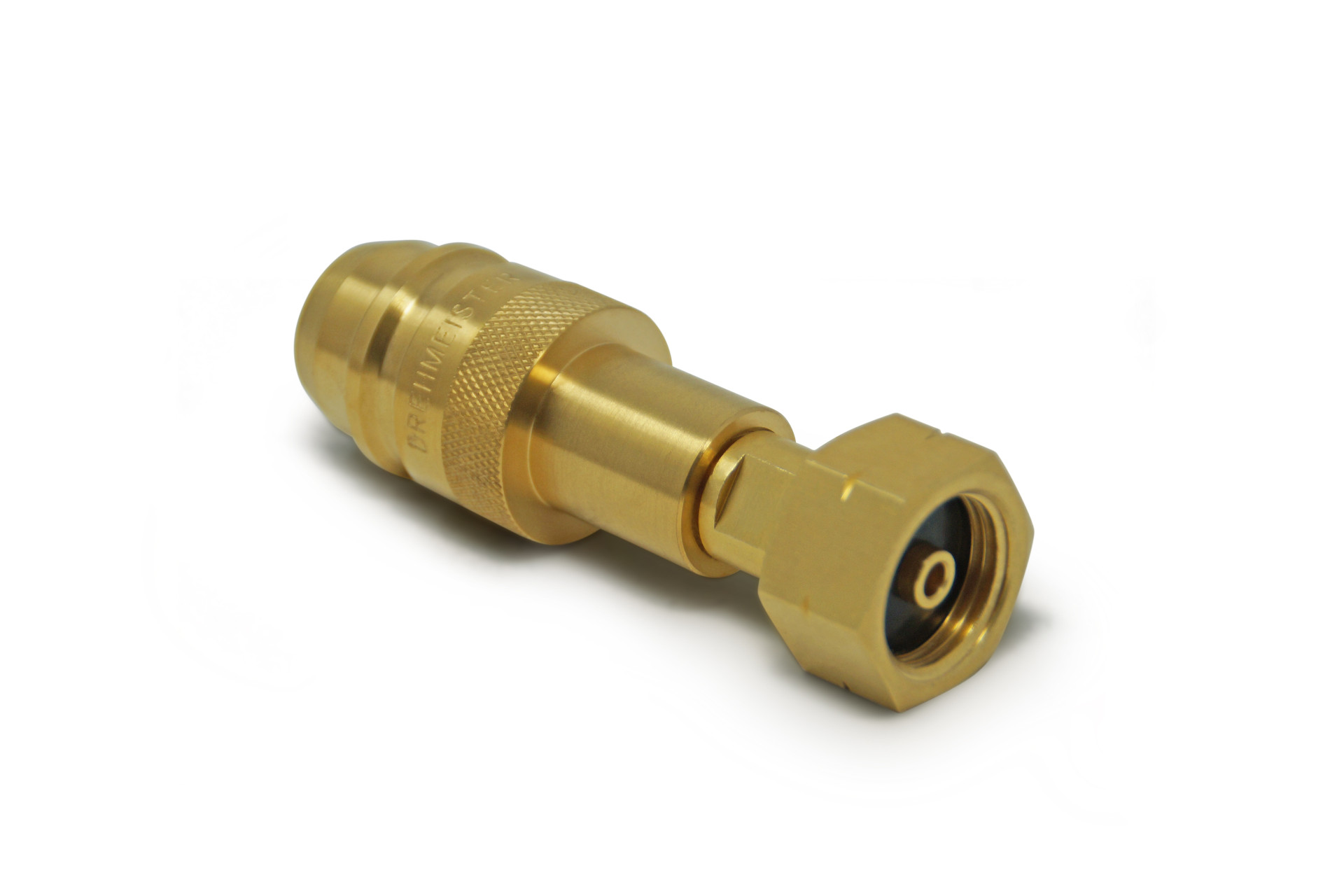 DREHMEISTER Euronozzle LPG adapter, gas cylinder adapter for filling gas cylinders W21.8x1/14’ LH (G.5) - 95mm