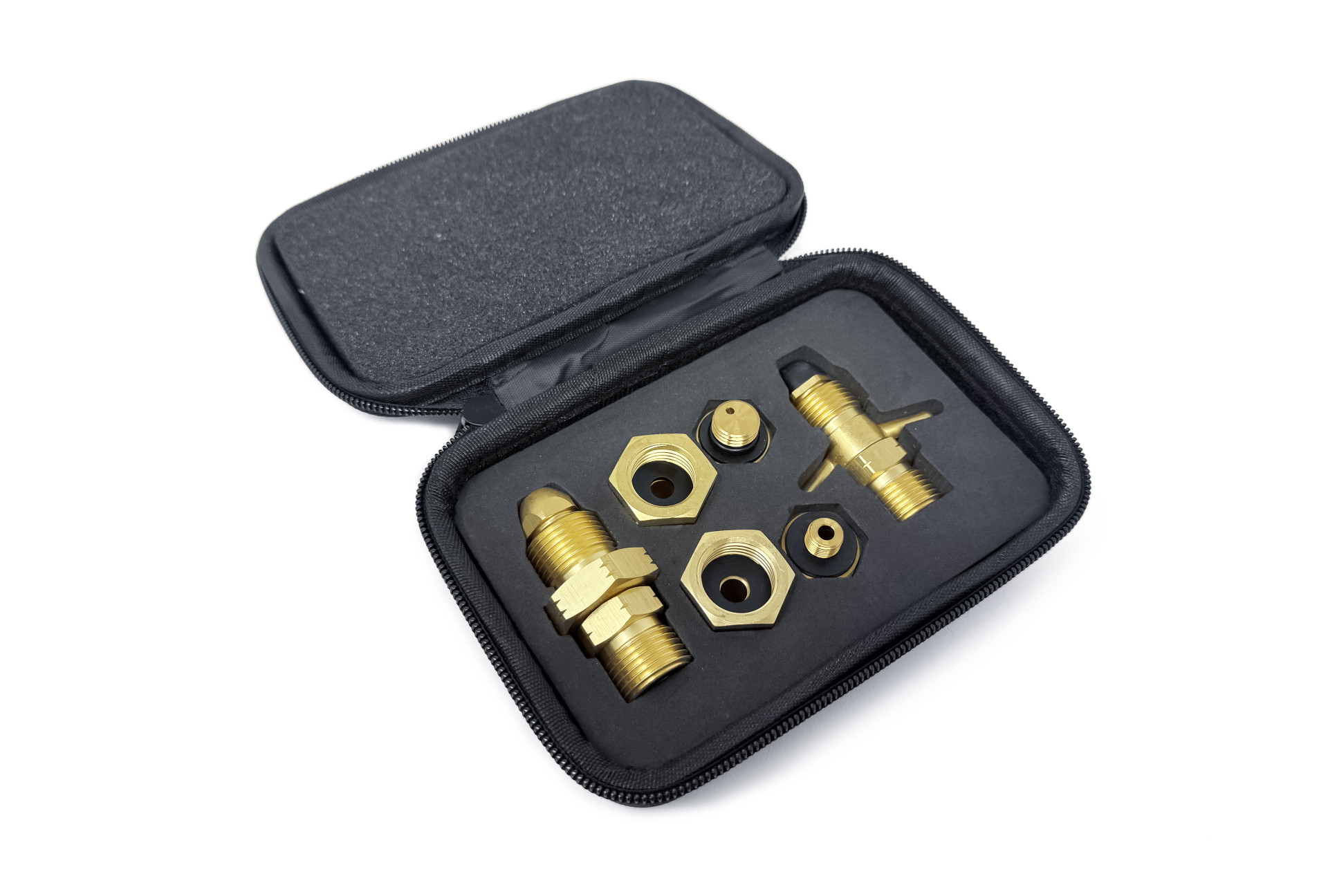 DREHMEISTER Gas Flaschen Adapter Set EU inkl. Etui - Gas-Entnahme (6-teilig)