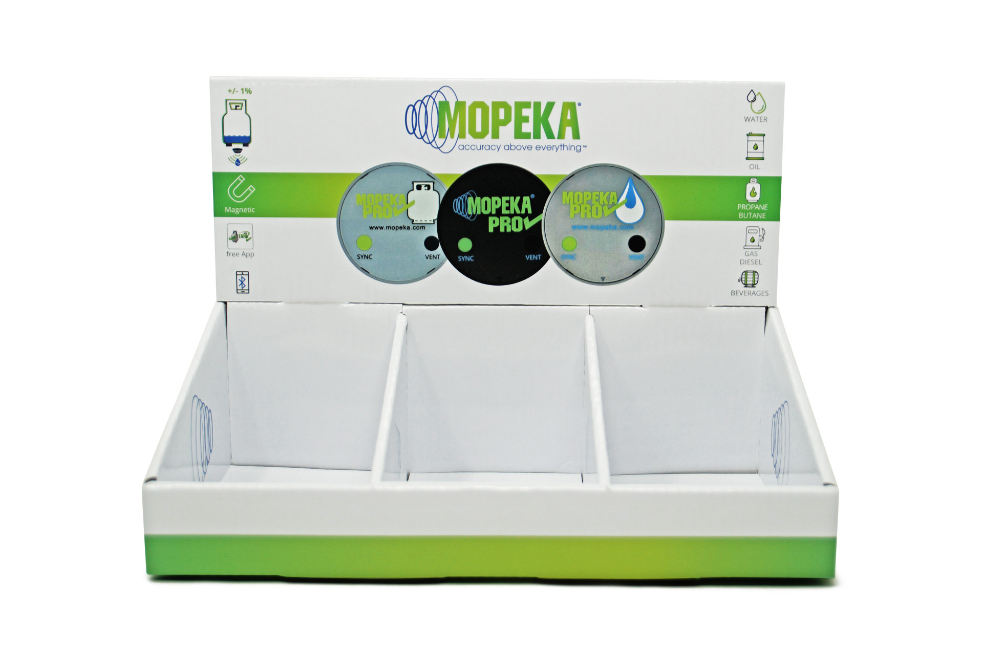 Mopeka counter display 30 (255x130x180 mm), unfilled
