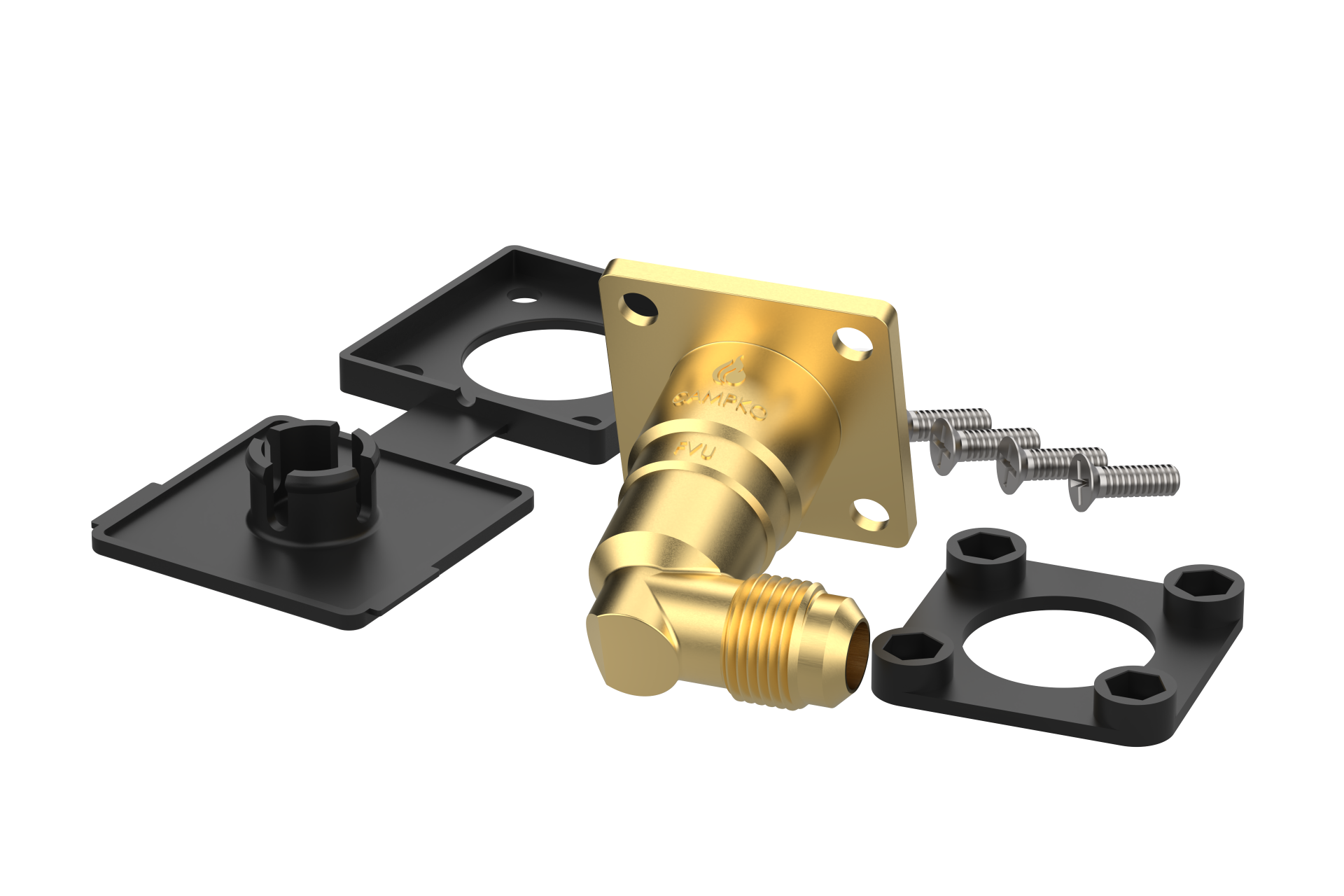 CAMPKO Valvola di riempimento GPL W21,8 x 1/14 su tubo di riempimento GPL - angolato