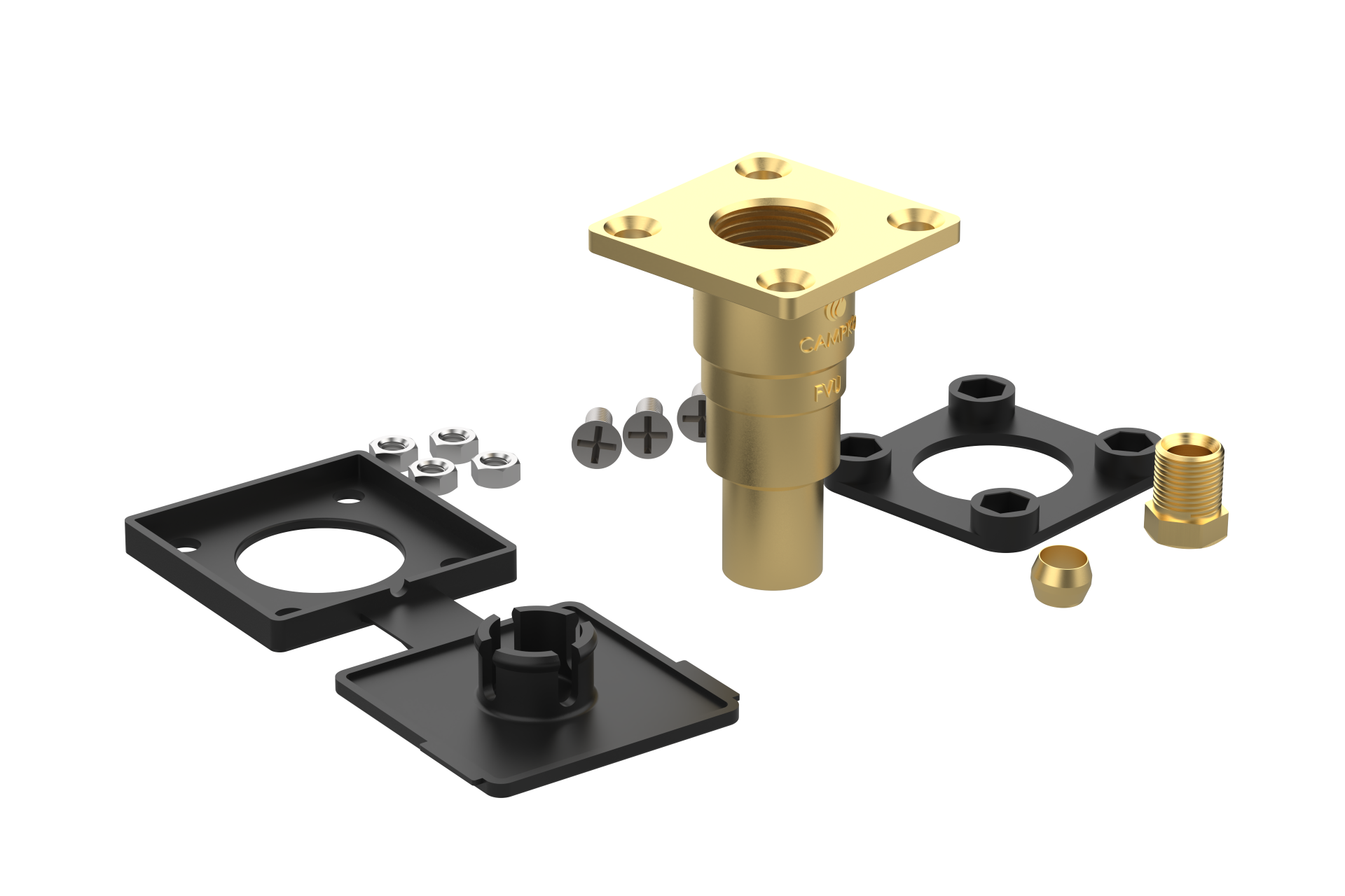 CAMPKO LPG filling valve W21.8 x 1/14 on 8mm copper line - straight