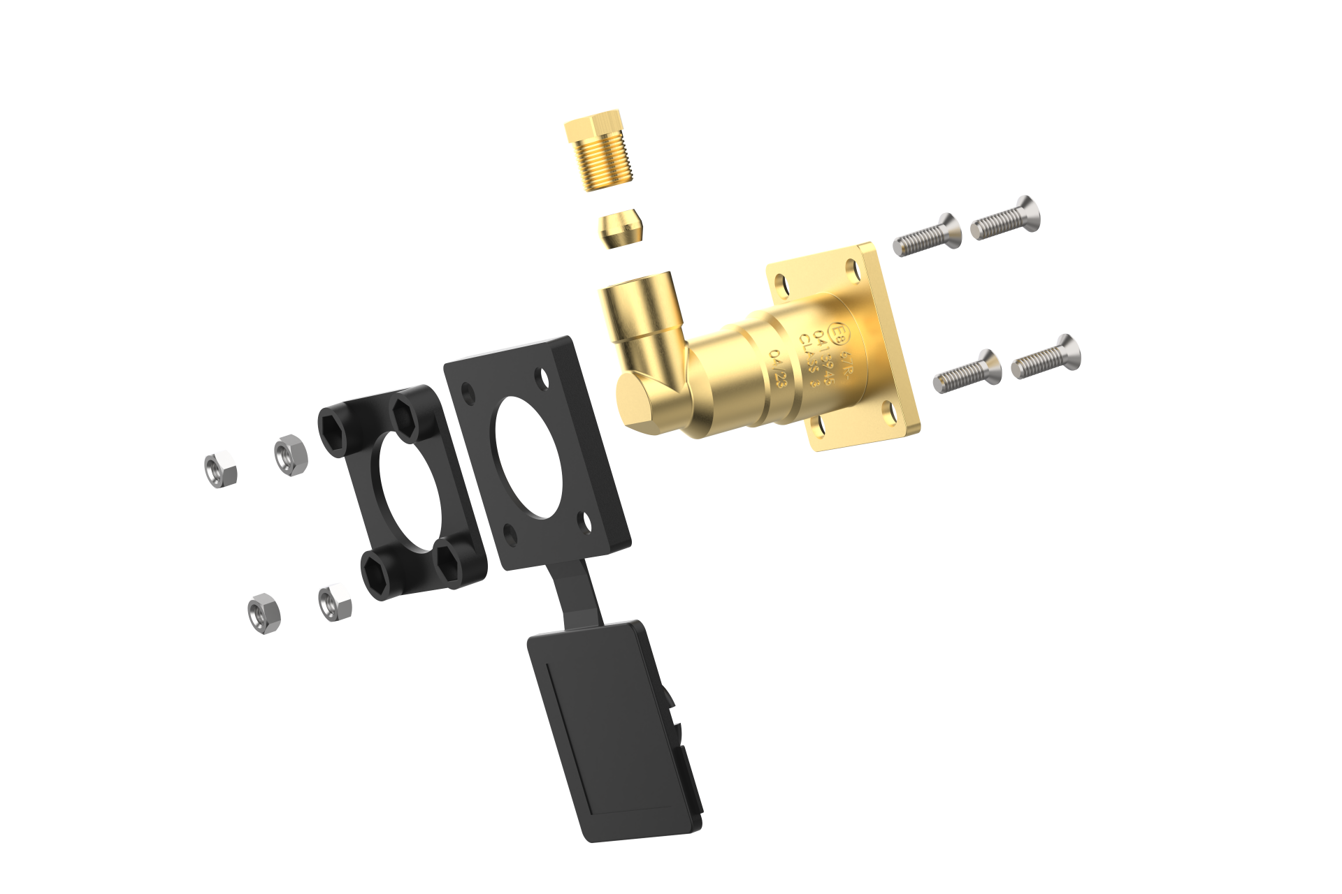 CAMPKO LPG filling point W21.8 x 1/14 on 8mm copper line - angled