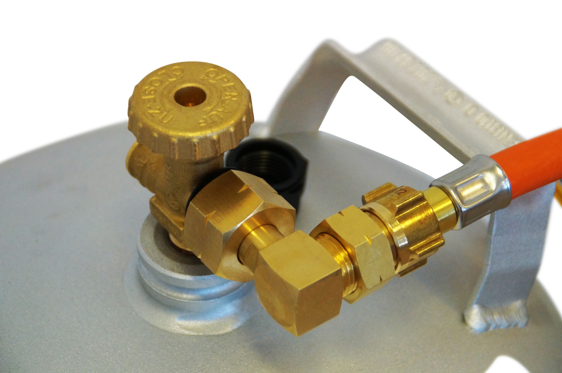 DREHMEISTER Codo conexión rosca G.5 = W21.8 x 1/14 LH --> G.12 (KLF)