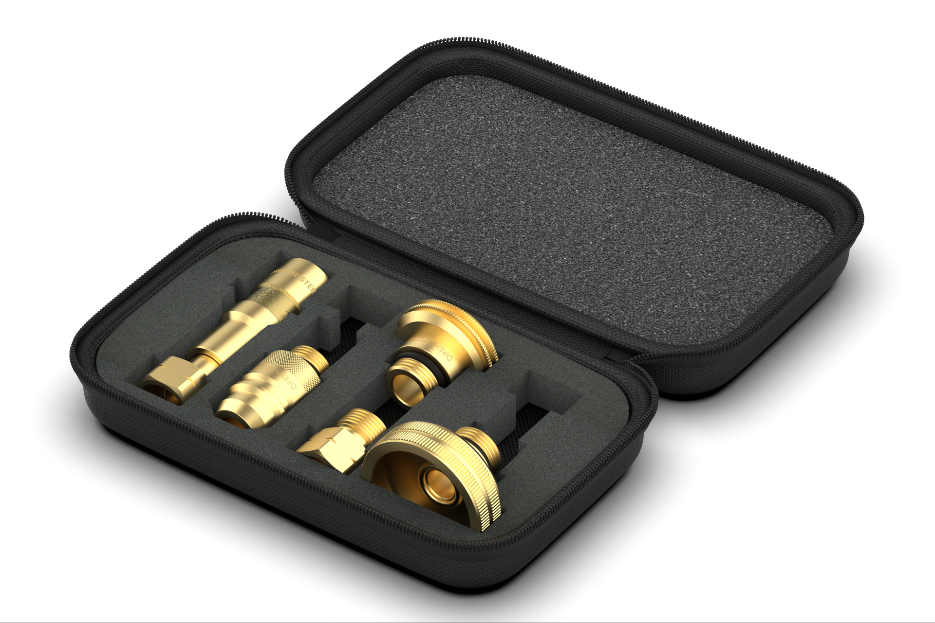 DREHMEISTER Tankflaschenadapter-Set im Etui (W21.8L) + 107275