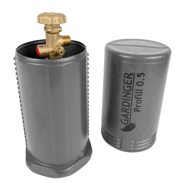 GARDINGER Profill wiederbefüllbare Propanflasche Aluminium 0.5 - 0,425 kg