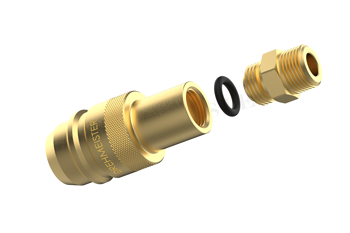 DREHMEISTER Euronozzle LPG Adapter mit 3/8 NPT Gewinde - Füllventil 4-Loch-Tank