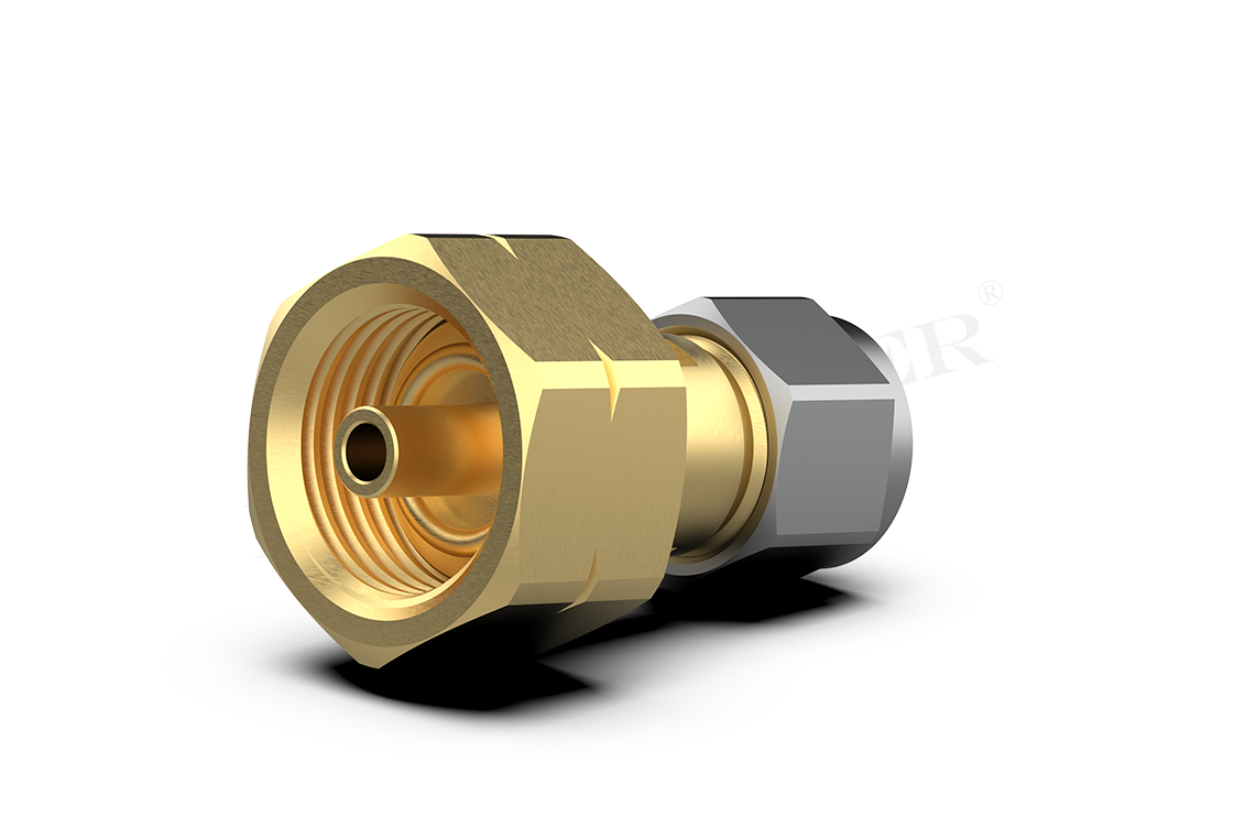 DREHMEISTER Adapter piece W21.8 x 1/14 LH / 8mm thermoplastic hose