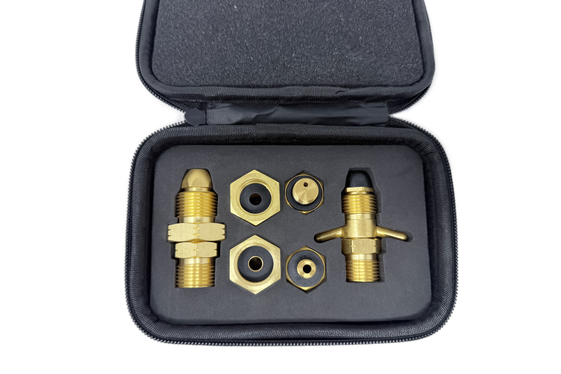 DREHMEISTER Gas Flaschen Adapter Set EU inkl. Etui - Gas-Entnahme (6-teilig)
