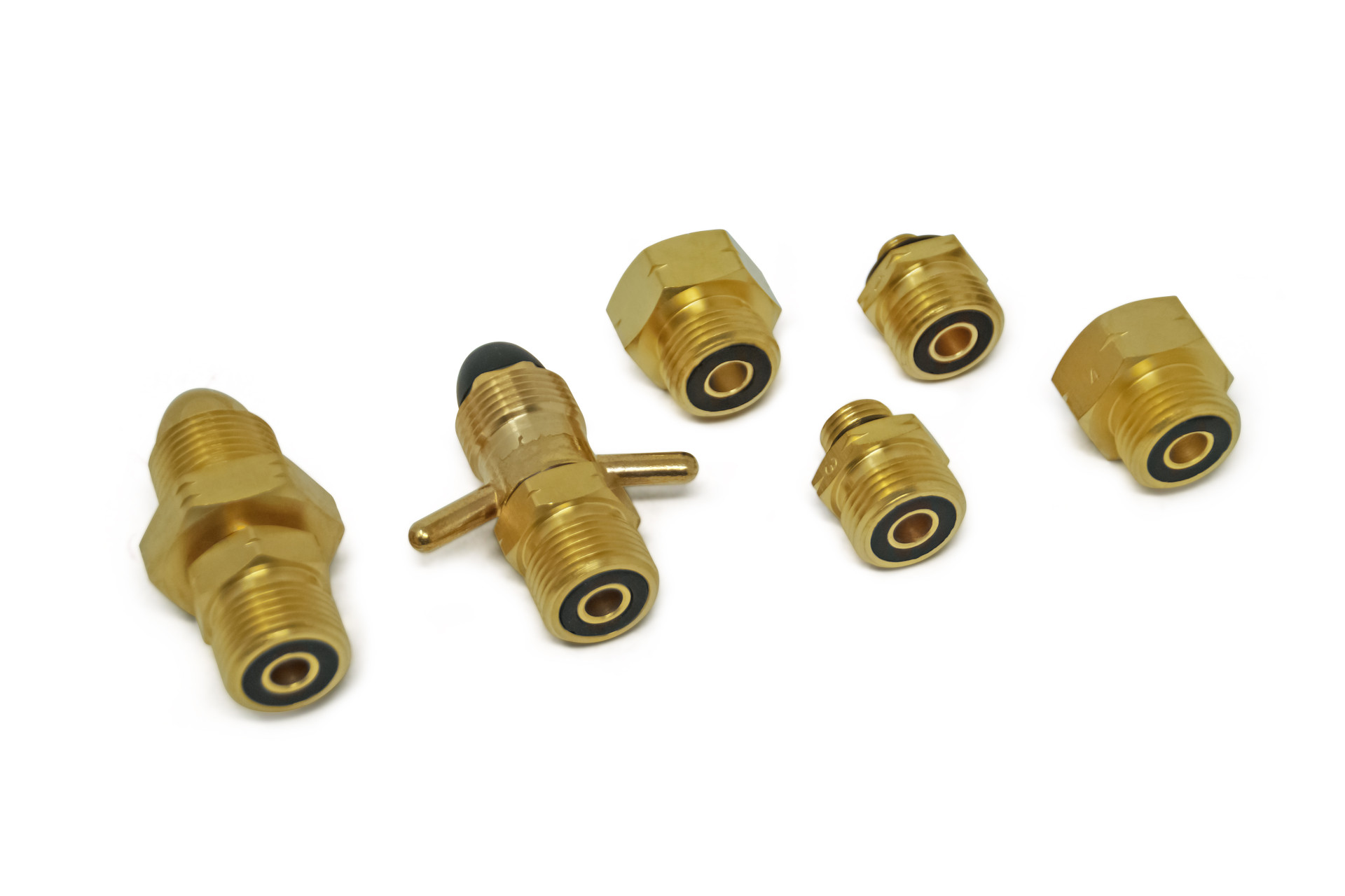 DREHMEISTER Gas Flaschen Adapter Set EU inkl. Etui - Gas-Entnahme (6-teilig)