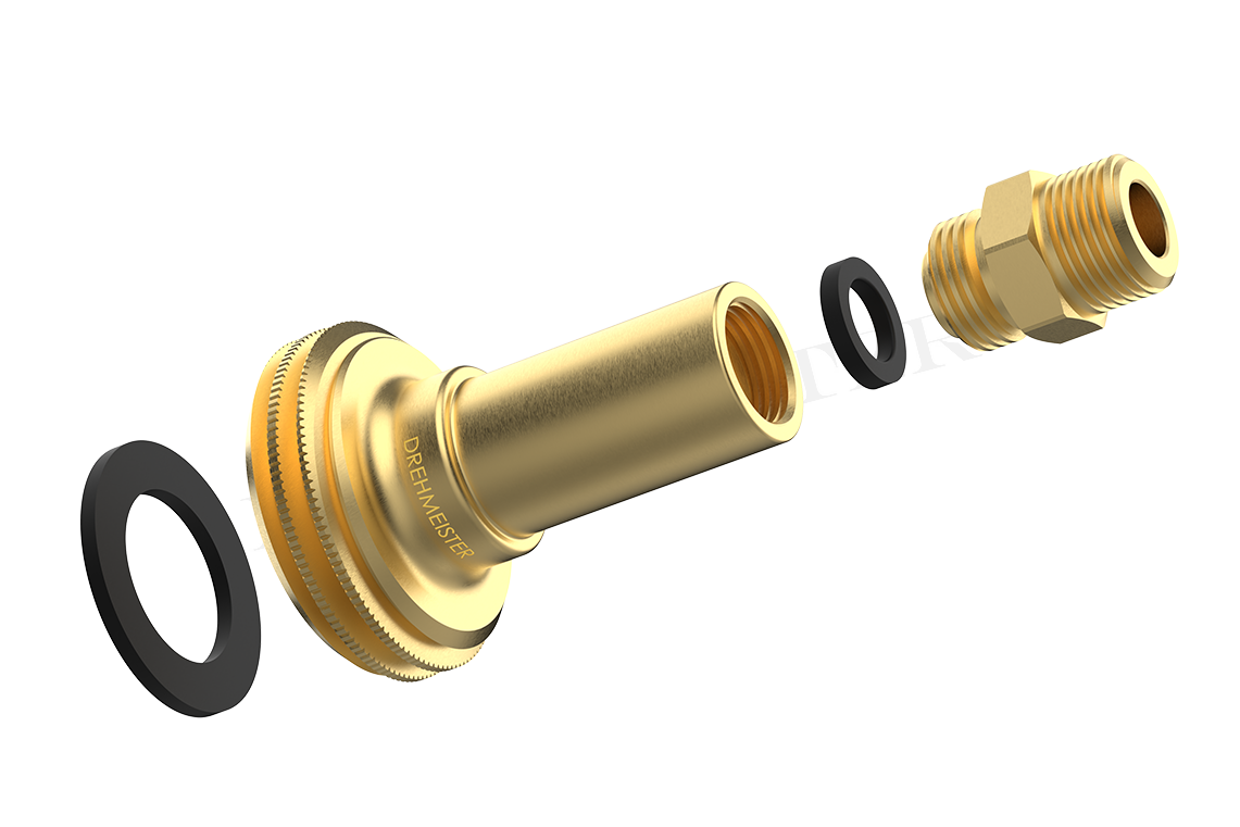 DREHMEISTER ACME Adaptador GPL con rosca NPT de 3/8 - válvula de llenado tanque de 4 orificios