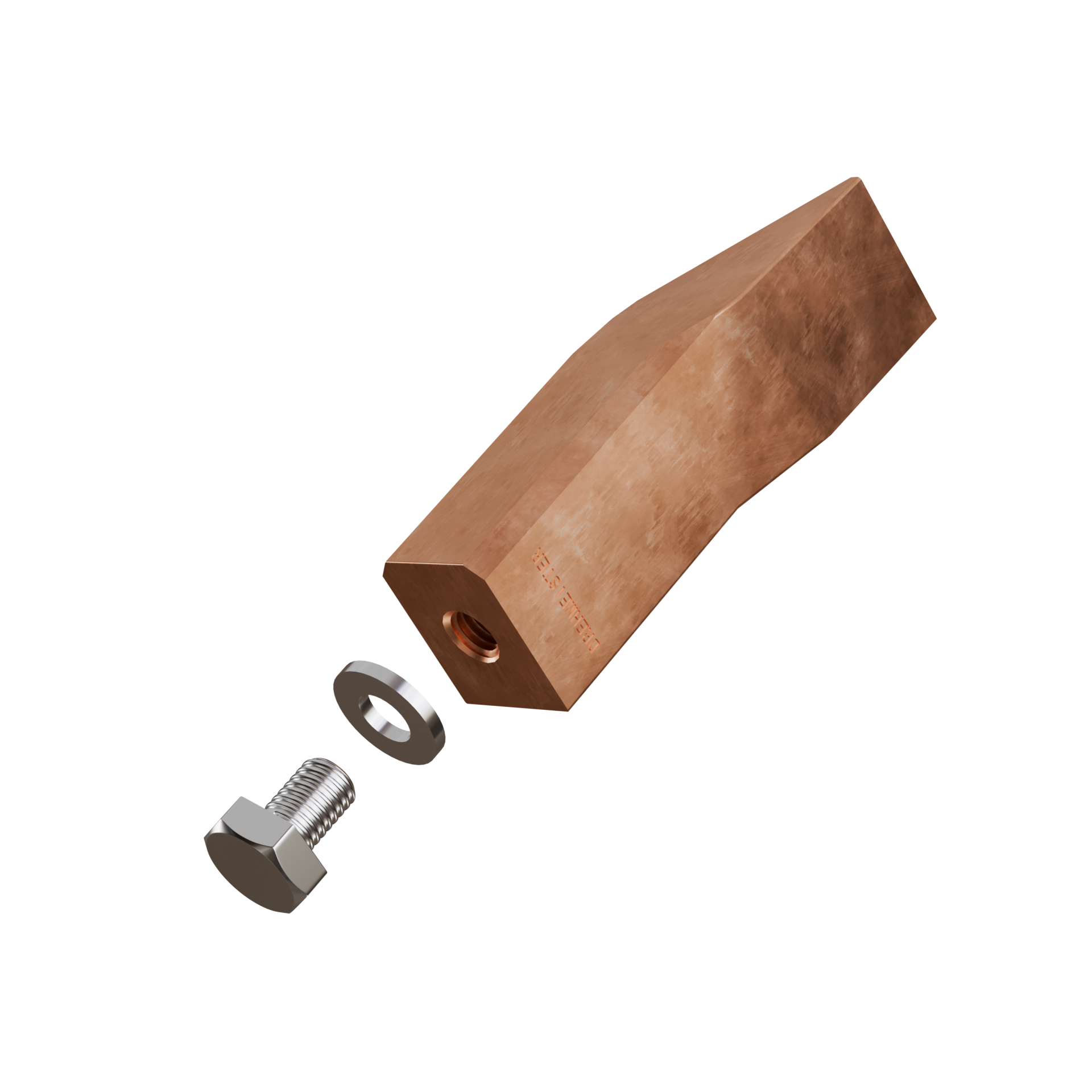 DREHMEISTER Punta de soldador de cobre de 350 g para soldar cobre, soldadura blanda