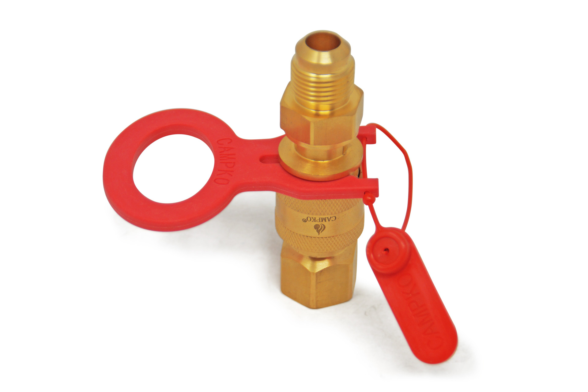 CAMPKO® Schnellkupplung für Gastankflaschen, Gabelstapler mit Rückschlagventl - 3/4 UNF Gewinde