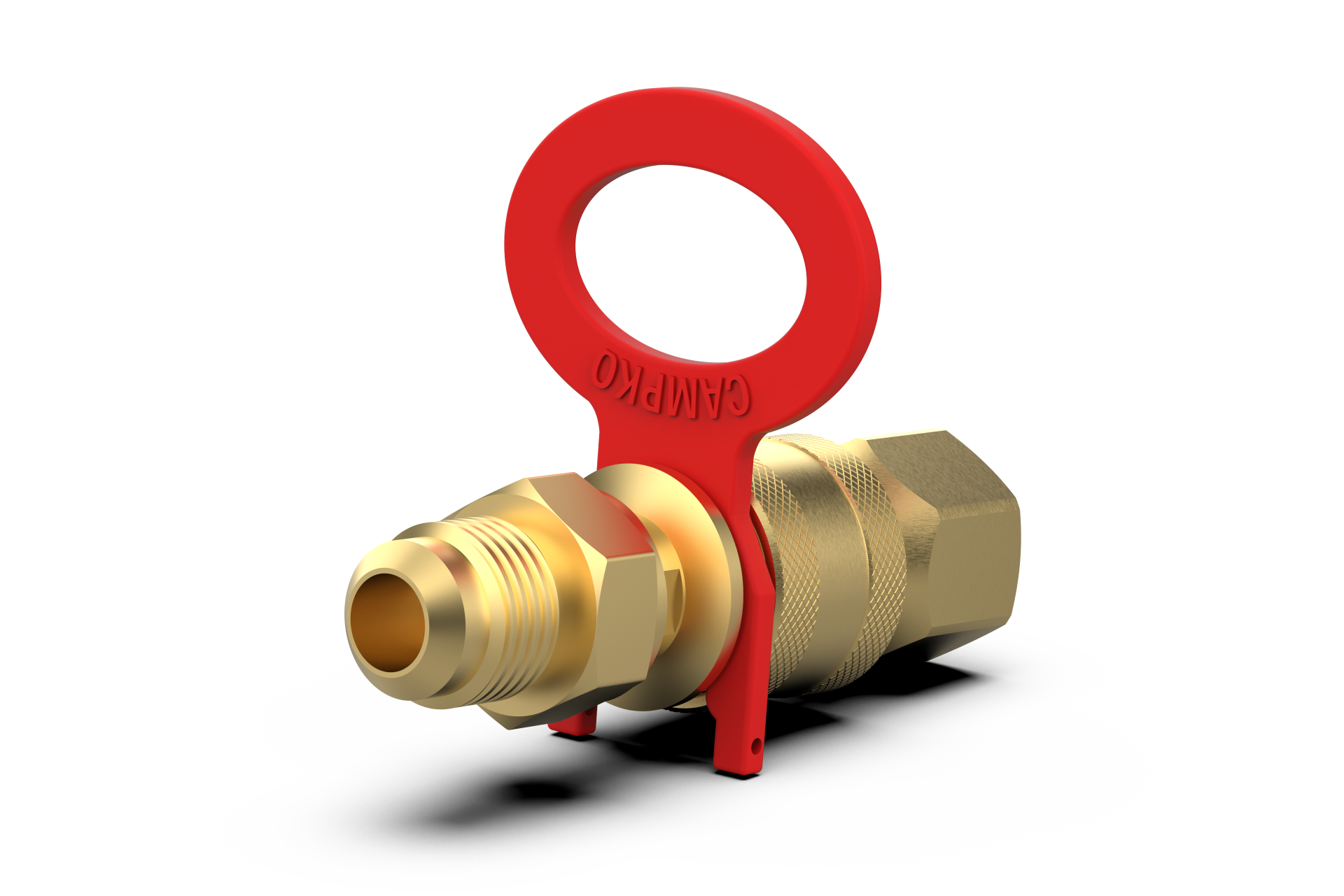 CAMPKO® Raccordo rapido per bombole di gas, carrelli elevatori con valvola di ritegno - filettatura 3/4 UNF