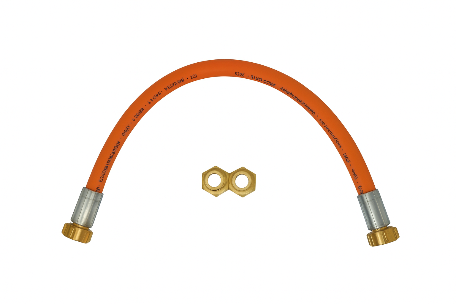 Gasschlauch 2 x G.2 (Shell-F) / G.12 (KLF) bis 30 bar - 400mm (DE, PL, BE, CH, FR, NL, CH)